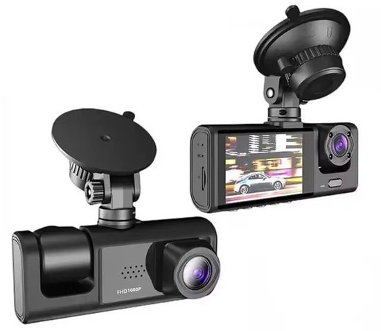 4k Dashcam, 3,16 Zoll, 3 Linsen Display, Wlan, Gps Front , Rück Und Innenraumaufnahme Nachtsicht, Parküberwachung, G Sensor Full Hd Videorekorder