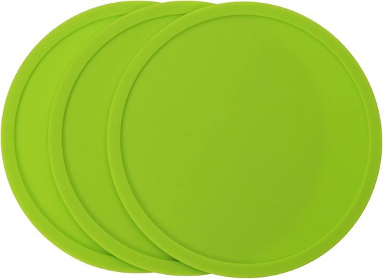 Set Mit 3 Silikonuntersetzern, 3,93 Zoll Durchmesser, Runde Untersetzer Für Kaffee, Tee Und Andere Getränke (grün)