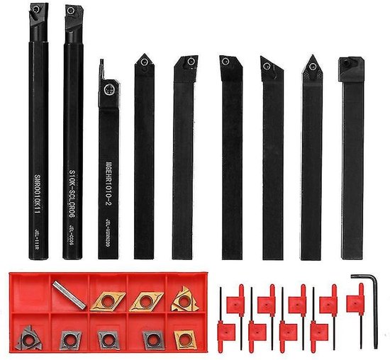Für Ensemble D'Outils De Tournage 9 Stück Haute Duretefraise Und Metall Tour Porte Outil Cnc Mit Cleat Lame 10mm