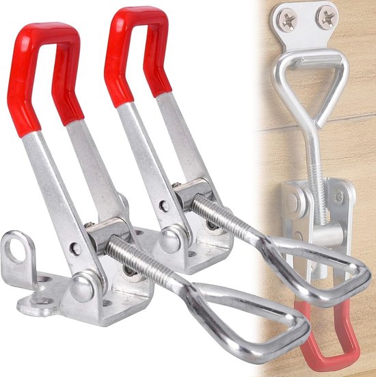 4 Teiliges Set Verstellbarer Kniehebelklemmen 4003, Handwerkzeug, Metallhebel Spannschloss Mit Hakenverschluss, Schnellverschluss, Haltekraft 600