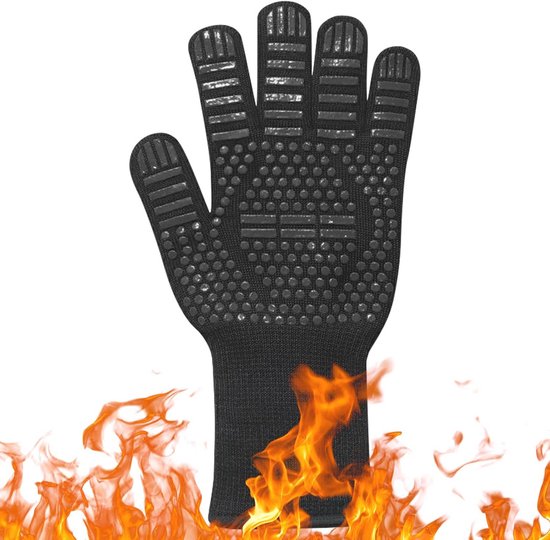 Lange, Hitzebeständige Ofenhandschuhe Bis 800 °c Zum Grillen Und Kochen