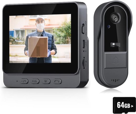 Kabelloses Videotelefon Mit 4,3 Zoll Monitor Und Nachtsicht Video Gegensprechanlage Mit Personenerkennung Und Bidirektionalem Audio