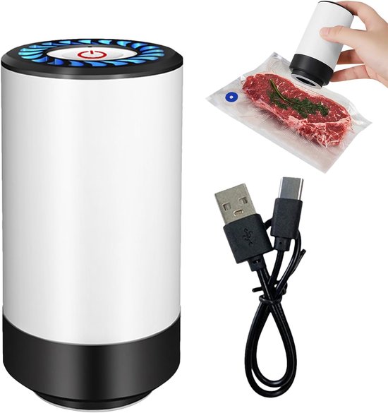 Multifunktionale Mini Vakuumpumpe Mit Usb C Ladeanschluss, Tragbarer Elektrischer Extraktor Für Vakuumbeutel Für Lebensmittel Und Kleidung