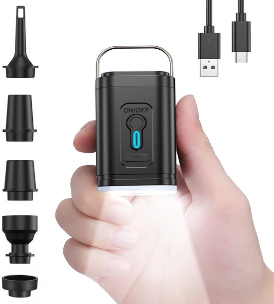 Multifunktionale Elektrische Vakuumpumpe & Blasenpumpe 30w 1200mah, Typ C Ladeanschluss, Inklusive 6 Aufsätzen Und Aufbewahrungstasche