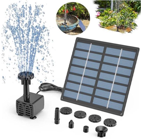 Solarbrunnen Schwimmende Teichpumpe Mit 8 Düsen 12 X 12 Cm Wasserbrunnen Kleiner Brunnen Brunnenpumpe Für Garten, Teich, Schwimmbad Oder Vogelträ
