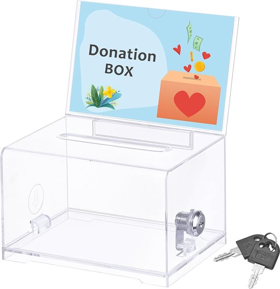 Transparente Aufbewahrungsbox Mit Schloss Für Spenden, Meinungen Oder Visitenkarten