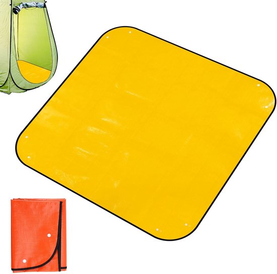 Dailygoods Wasserdichte Bodenmatte 100 X 100 Cm Campingdusche Zeltteppich Tragbar Rutschfest Pe Material Campingmatte