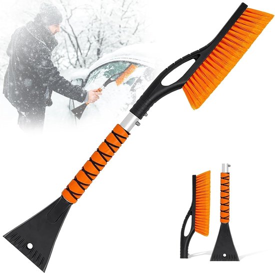 2 In 1 Eiskratzer Mit Bürste Fürs Auto 68,5 Cm Fensterkratzer Enteisungsgerät Schneebürste Mit Fensterkratzer Und Enteisungsfunktion Enteisungswe