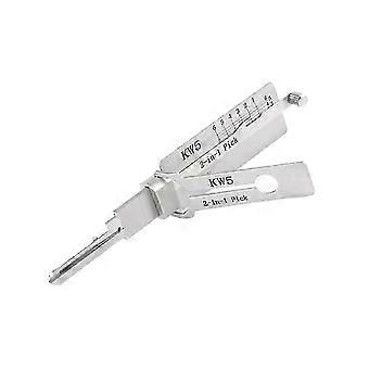Lishi 2-in-1-werkzeug Kw5 Für Türöffner, Handwerkzeug Für Professionelle Schlosser, Hand T Hwyyvl