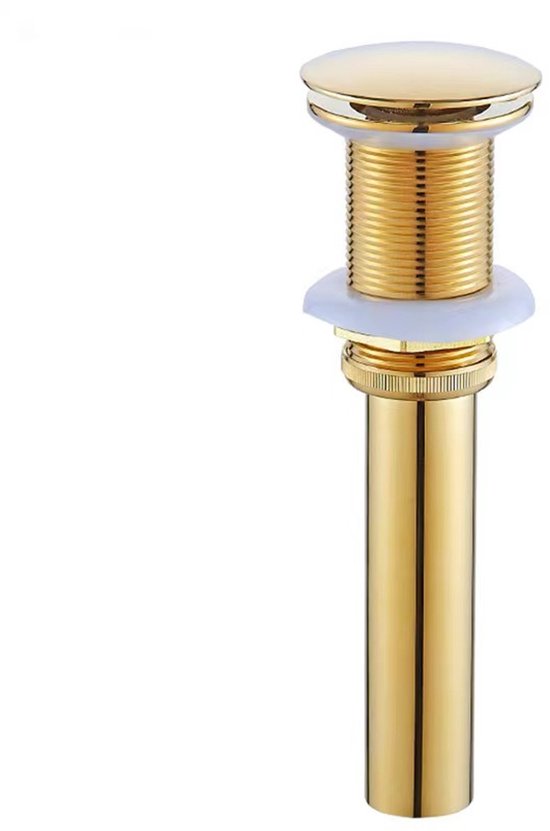 Spülbeckenstöpsel Ablaufstopfen Waschbecken Pop Up Ablauf Ohne Überlauf Für Waschbecken, Badewanne, Küche Gold 66 Mm × 205 Mm Kupfer