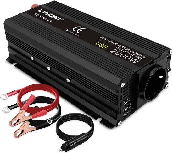 Spannungswandler 12 V Auf 230 V 2000 W Mit 2 Usb Anschlüssen