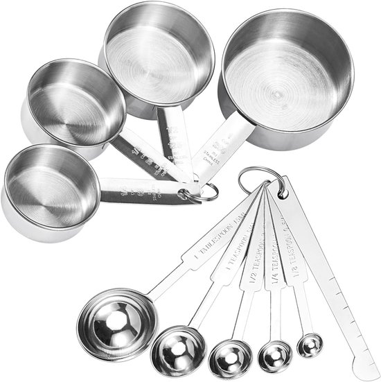 Küchenmess Und Rührset: 10 Teiliges Messbecher Und Spatelset