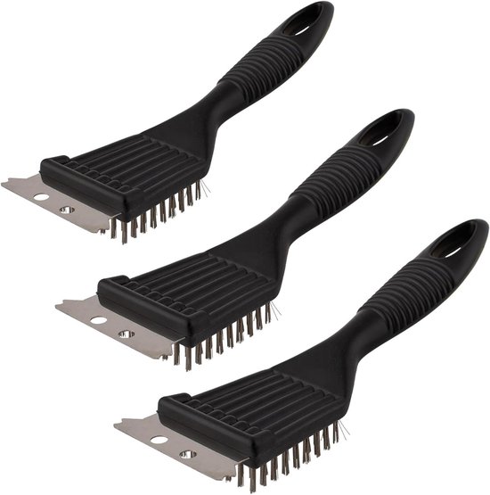 Set Mit 3 Grillbürsten Zur Gründlichen Reinigung Von Grills Und Grillgeräten