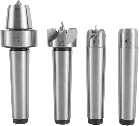 Für 4 Teilige Mt1/mt2 Drehbank Drehspitzen Satz Für Holzbearbeitungsmaschinen (mt2)