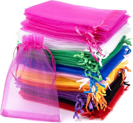 50 Bunte Organzabeutel 7 X 9 Cm Geschenktüten Für Hochzeiten Und Feste