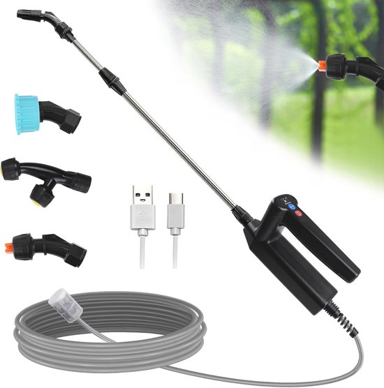 Elektrisches, Kabelloses Drucksprühgerät 7,4 V Mit 3 Sprühgeschwindigkeiten Und 4 Verstellbaren Düsen