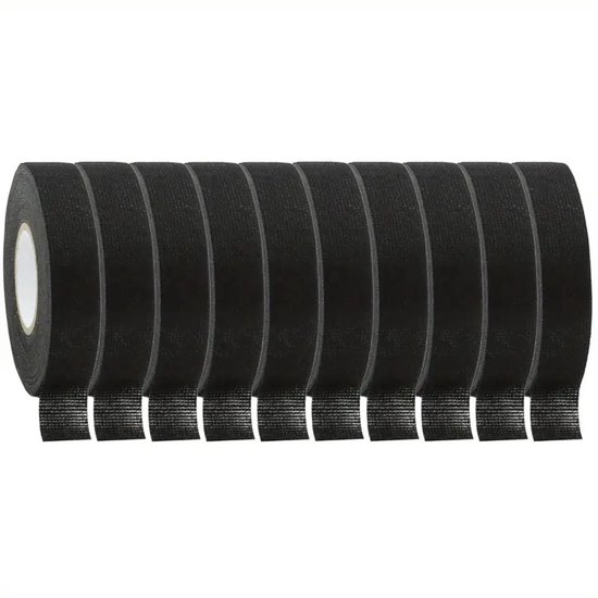 Hitzebeständiges Klebeband Isolierband 1,9 Cm X 10 M, Schwarz Isolierband Hochtemperaturbeständig Länge 10 M X Breite 1,9 Cm (5 Stück)