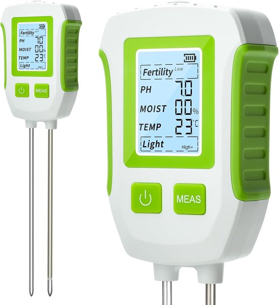 5 In 1 Ph Meter, Multifunktionales Bodenmessgerät Für Fruchtbarkeit, Ph Wert, Feuchtigkeit, Temperatur, Licht Hochpräzises Bodenmessgerät Für Gär