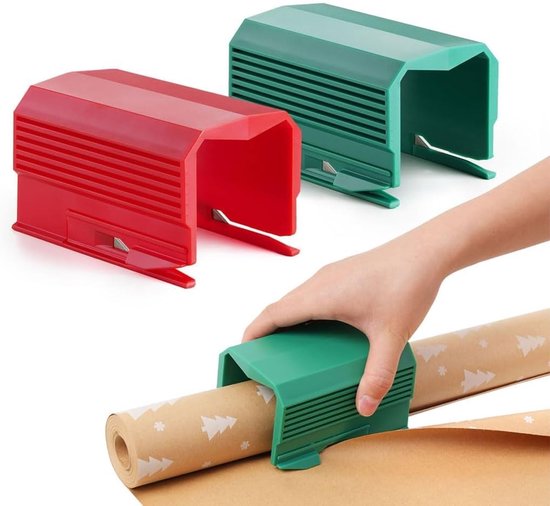 2er Set Praktischer Papierschneider Für Geschenkpapier: Geschenke Sauber Und Schnell Einpacken