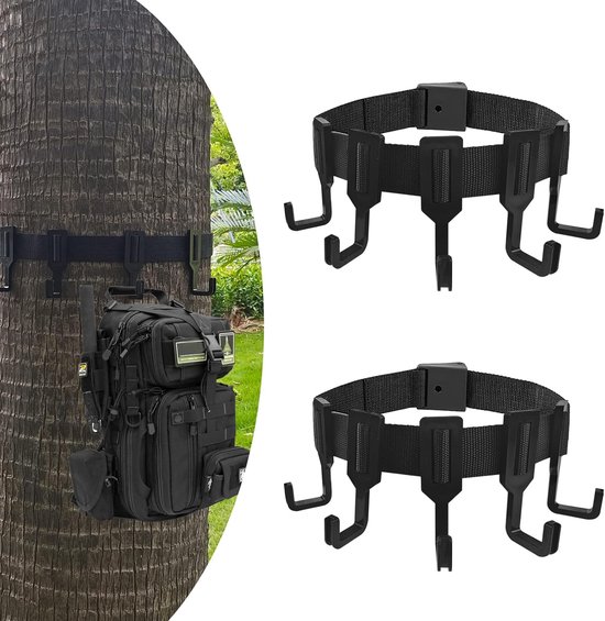 Baumhaken 2 Stück Baumhalterung Mit Befestigungsgurten Mit Haken Leichte Zubehörhalterung Mit Mehreren Haken Outdoor Baumhalterung Für Camping Un