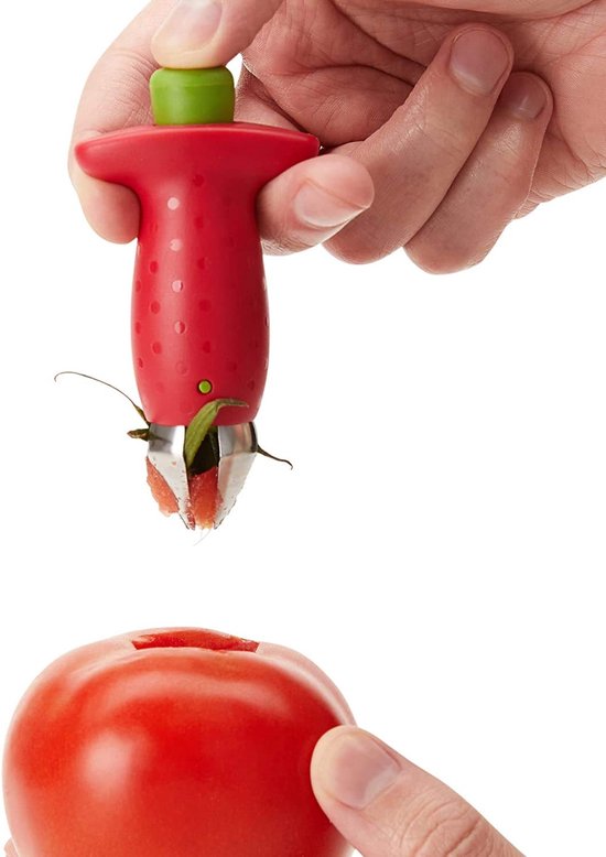 Zweiteiliges Set Aus Küchenutensilien, Reinigungszubehör Und Erdbeerschäler Für Erdbeeren Und Tomaten
