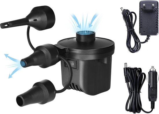 Elektrische Luftpumpe Für Schwimmbecken. Tragbarer Matratzen Entleerer. Für Matratzen, Schwimmhilfen Und Vakuumverpackungen. Mit 3 Düsen. Kompres