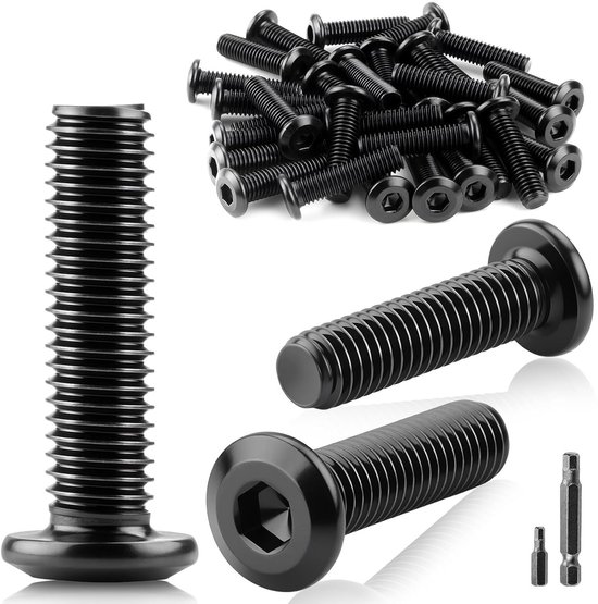 30 Stück M6 X 30 Mm Flachkopfschrauben, Edelstahlschrauben Für Montage, Wartung Und Haushalt
