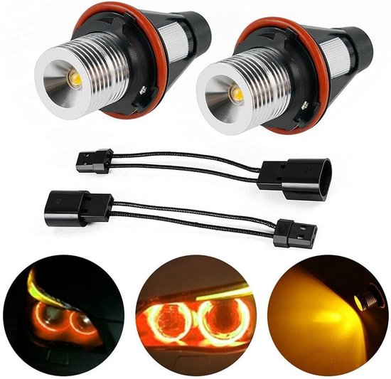 Für Led Nachtlichter E60 Für Angel Eyes E60 Led Angel Eyes Licht 2 Stück Auto Klar 6000k 5w Angel Eyes Led Licht Scheinwerferbirne Für E60 E61 E3