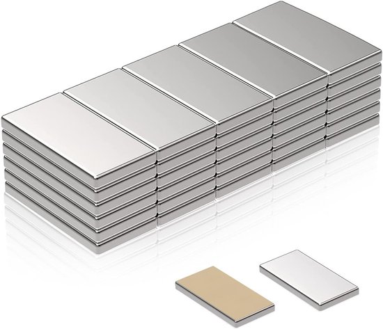 30 Stück Neodym Magnete Selbstklebende Magnete 20 X 10 X 1 Mm Starke Flachmagnete Für Whiteboards, Kühlschränke, Magnettafeln Und Bastelarbeiten