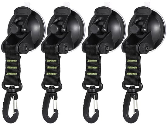 Sphproducts Camping Set Mit Saugnapf Autobefestigungshaken Grün Für Camping Starke Saugnäpfe Für Seitenmarkisen