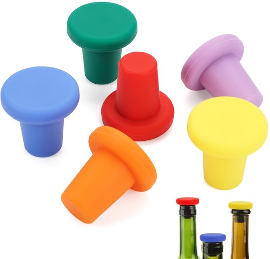 Dailygoods Silikon Flaschenverschlüsse, 6 Stück Wiederverwendbar