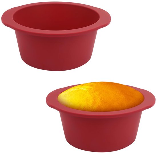 Vt Goods Silikon Kuchenform Kleine Backform Antihaftbeschichtung Rund Multifunktional Für Kuchen Und Pizza 2 Stück