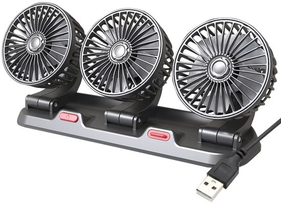 Dailygoody Elektrischer Umwälzventilator Autolüfter Tragbar Und Um 360 Grad Drehbar Für Auto Und Wohnmobil Für Heißes Wetter