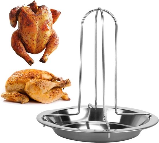 Hähnchengrill Aus Edelstahl, Faltbarer Hähnchenhalter Zum Kochen, Braten Und Grillen, Vertikaler Ständer Für Den Backofen