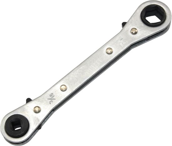 Für Reparaturen: Ratschenschlüssel Doppelsteckschlüssel Schraubenschlüssel 4 In 1 17,3 Cm Langer Metrischer Doppelratschenschlüssel Zuverlässiger