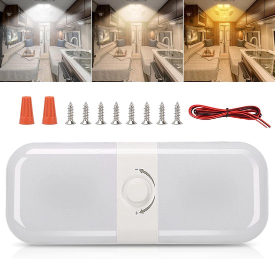 Wohnmobil Innenbeleuchtung 900 Lm 3 Farben Dimmbare 12 V Led Leuchte Deckenleuchte Mit Schalter Für Wohnmobil/auto/anhänger/boot