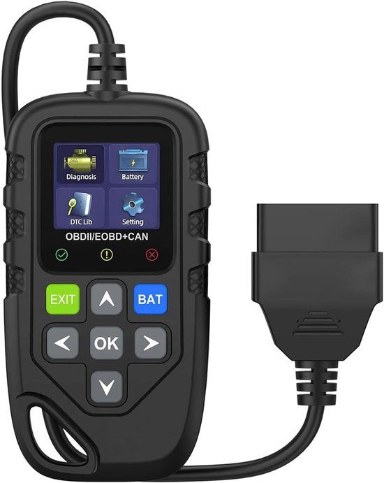 Obd2 On Board Diagnosegerät Mit Farbbildschirm Und 3d Benutzeroberfläche Codeleser Fahrzeugfehler Mit Einem Klick Lesen Und Löschen Kompatibel