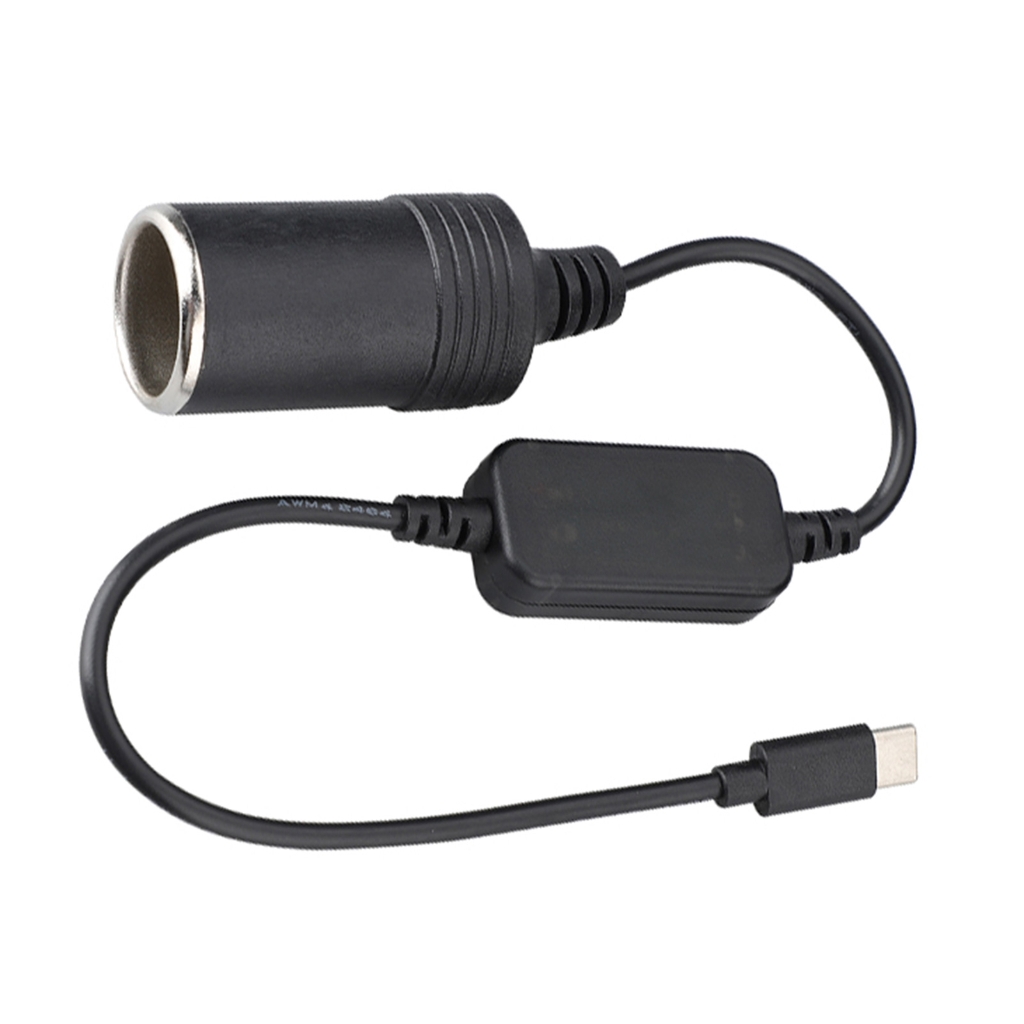 Fahrzeug-stromwandler Usb-c Auf 12v Zigarettenanzünder-adapter Für Elektronik