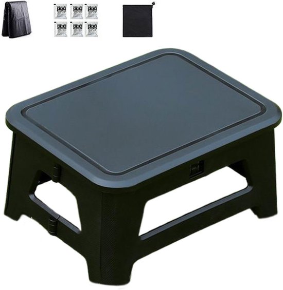 Campingtoilette Tragbarer Sitz Für Outdoor Aktivitäten Effektive Geruchsblockierung 31,5 X 24,5 X 16,5 Cm Schwarz