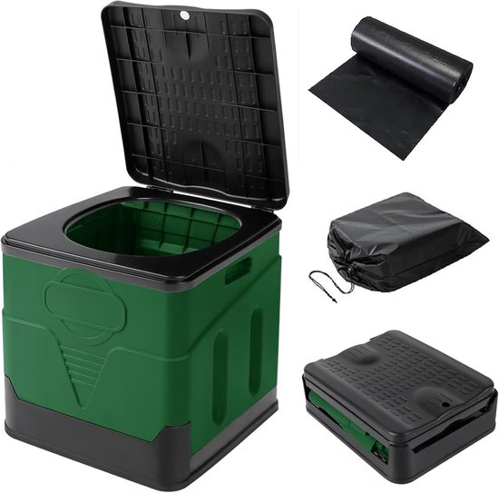Faltbare Toilette Mobiles Camping Notfälle Im Freien Hohe Tragkraft 150 Kg Grün