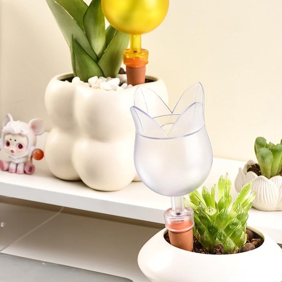 Selbstbewässernde Spikes Automatische Pflanzentrimmer Bewässerung Von Pflanzen Tulpenförmiges Design 180 Ml Terrakotta
