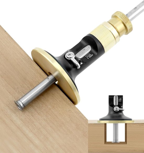 Zimmermannslehre Mit Mikroverstellfunktion Markierungslehre Für Tiefenmessung Metrische Ablesung 12 Cm