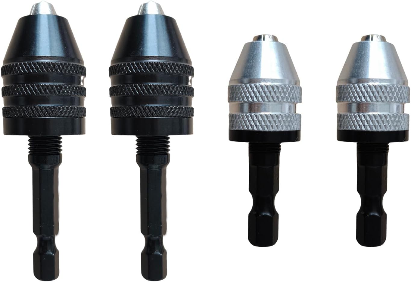 2er-pack Schnellwechsel-bohrfutteradapter Für Schlagbohrmaschinen, 1/4-zoll-sechskantschaft-schnellwechseladapter Mit 0,3–6,5 Mm/0,3–3,6 Mm Bohrfuttergröße Für Bohrer