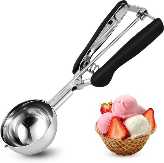 Großer 6 Cm Eisportionierer, Keksportionierer Aus Edelstahl, Mit Schnellverschlussfunktion, Liegt Gut In Der Hand, Zum Portionieren Von Eiscreme,