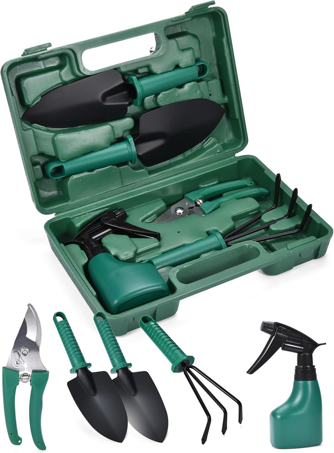 5-teiliges Gartengeräte-set – Robust – Mit Praktischer Aufbewahrungsbox Und Tragetasche – Für Pflanzen Und Kleinere Gartenarbeiten