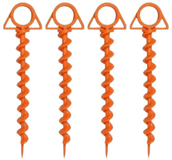 Verschraubbare Bodenanker Orange 24,1 Cm