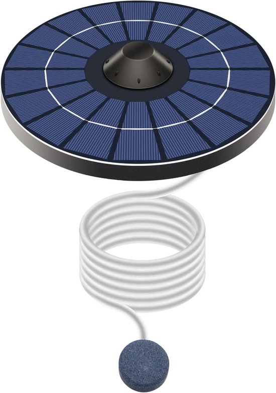 Solarbetriebener Teichbelüfter Schwimmende Luftpumpe Sauerstoffanreicherung Für Den Teich Geräuschloser Betrieb 185 X 185 X 6 Cm Schwarz