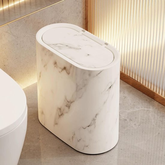 Küchenmülleimer Mülleimer Mit Deckel Geruchsneutrale Reinigung Schlankes Design 12 Liter Weiß