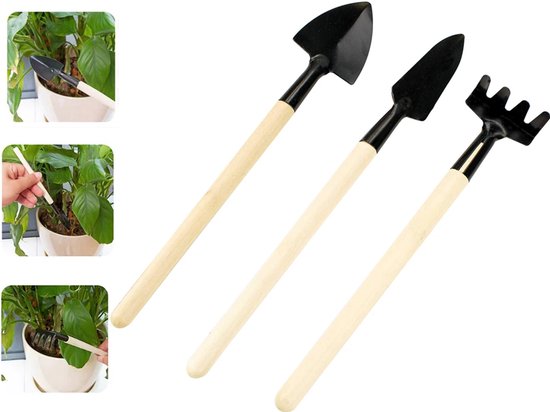 Han Bar® Gartenwerkzeug Set 3 In 1 Mini Pflanzwerkzeug 17 Cm Bis 21 Cm