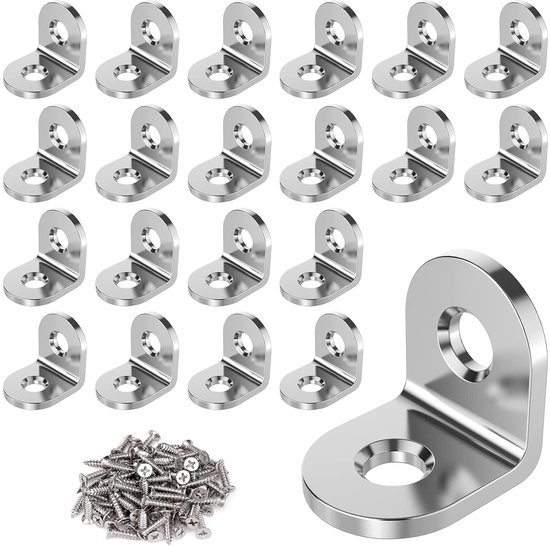 Eckverbinder / Schrankverbinder / Möbelverbinder / Eckverbinder, 20 Stück, 20 X 20 X 16 Mm